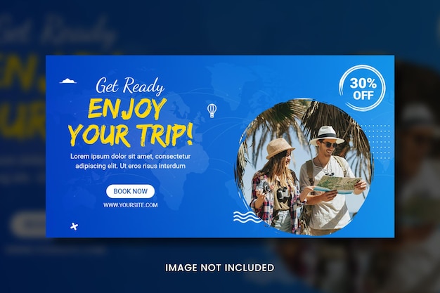 PSD summer travel vacation social media templates