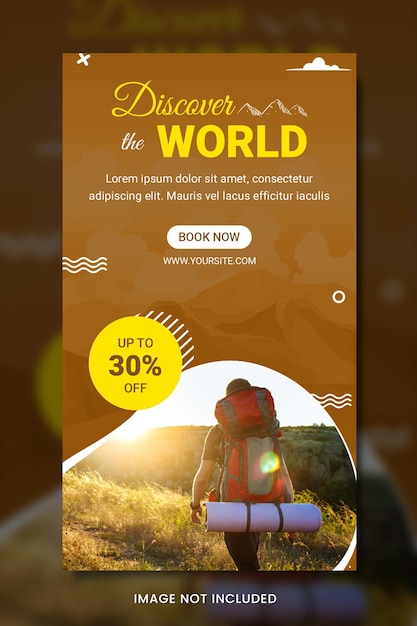 PSD summer travel vacation social media templates