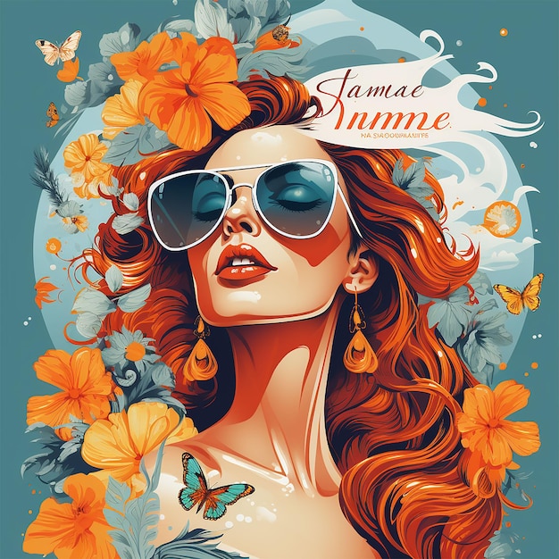 PSD summer tropical club party flyer social media post and web banner