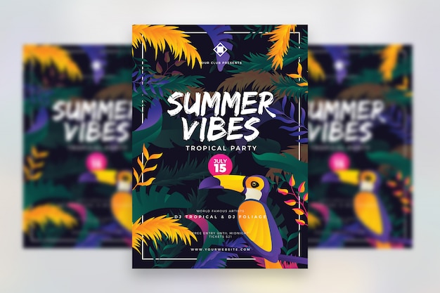 Summer Tropical Music Festival Poster