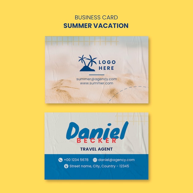 Summer vacation template design