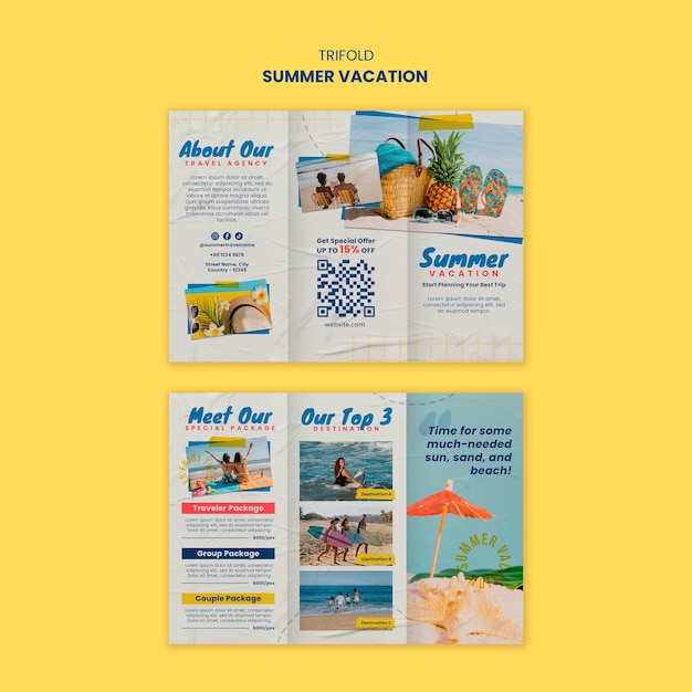 Summer vacation template design