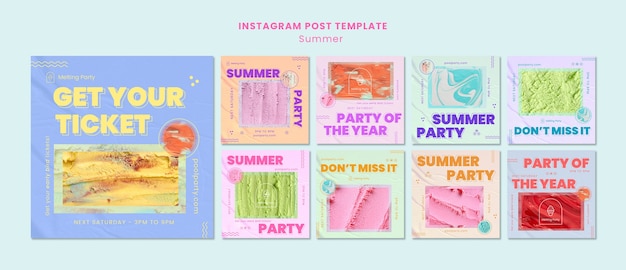 Summertime celebration instagram posts