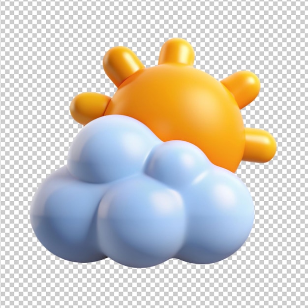 sun clouds icon transparent background