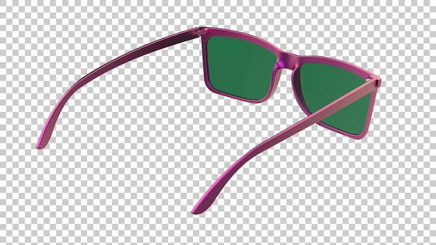 Sun glasses on transparent background 3d rendering illustration