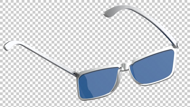 Sun glasses on transparent background 3d rendering illustration