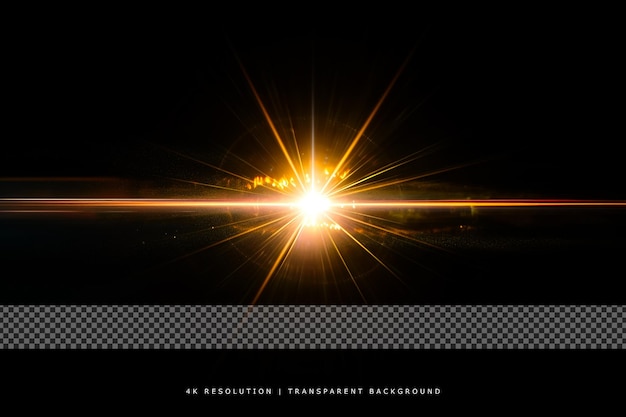 Sun Lens flare on transparent background