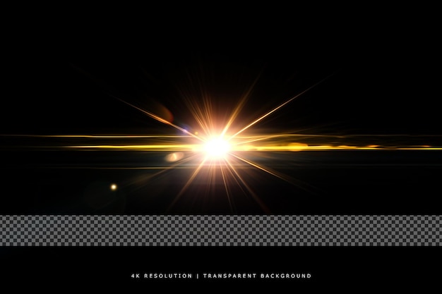 Sun Lens flare on transparent background