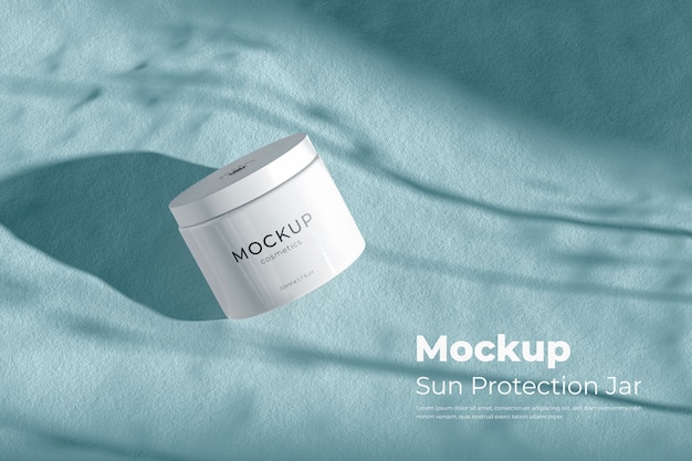 Sun protection jar mockup design