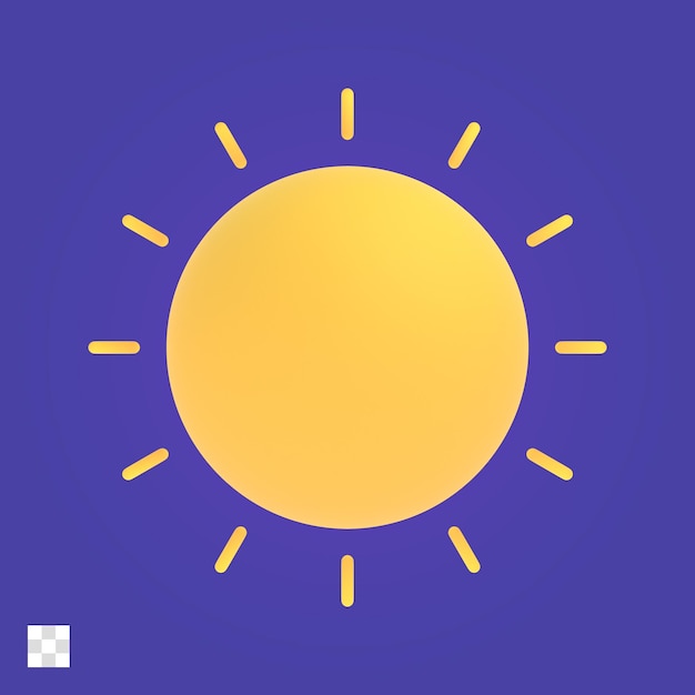 Sun weather 3d icon