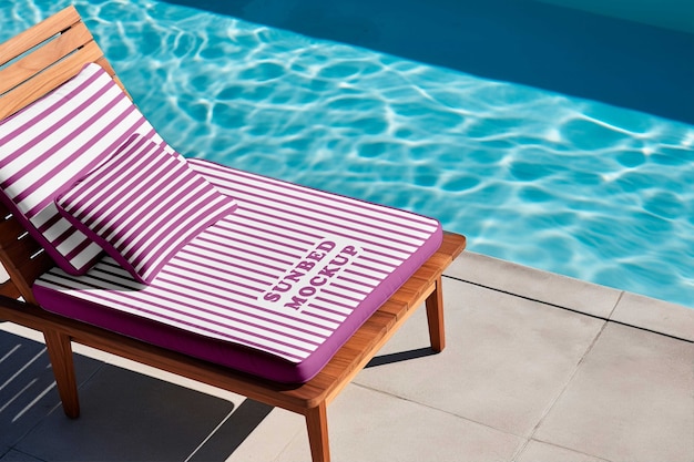 Sunbed chair mockup design