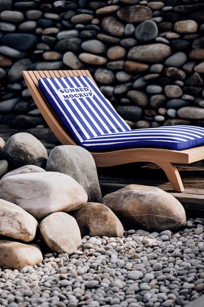 Sunbed chair mockup design