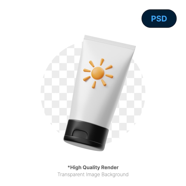 Sunblock 3D Icon Premium Psd