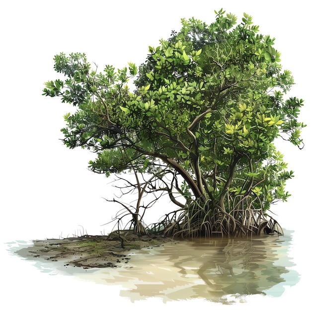 PSD sundarbans indian illustration realistic