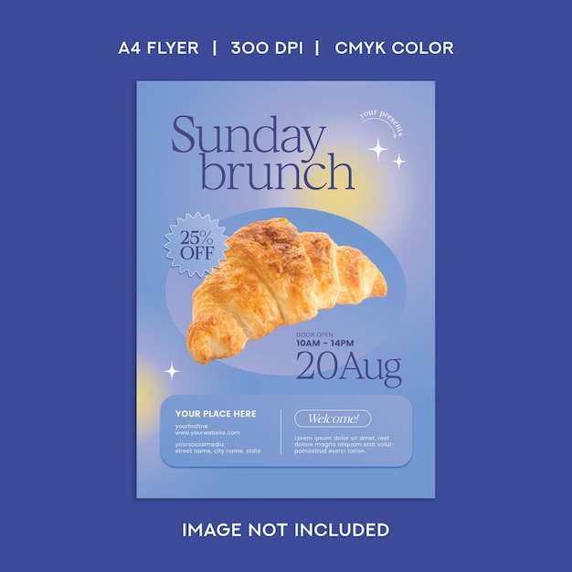 PSD sunday brunch flyer