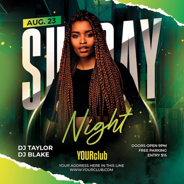 Sunday Night Flyer PSD Template