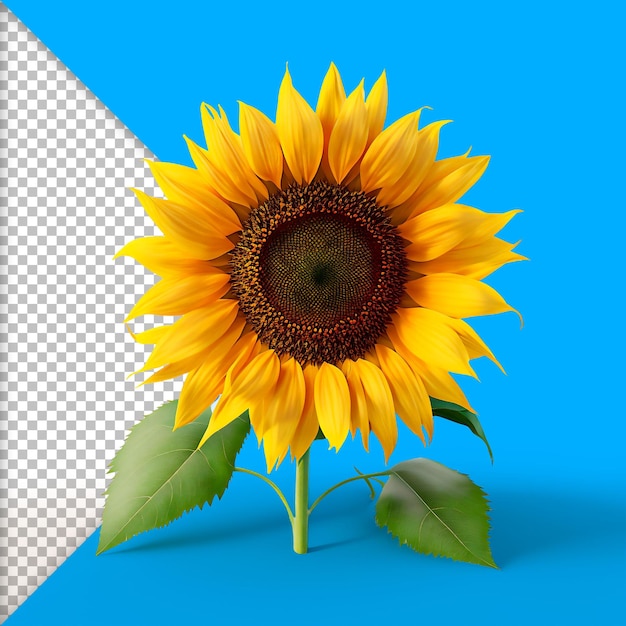 sunflower 3d realistic illustration