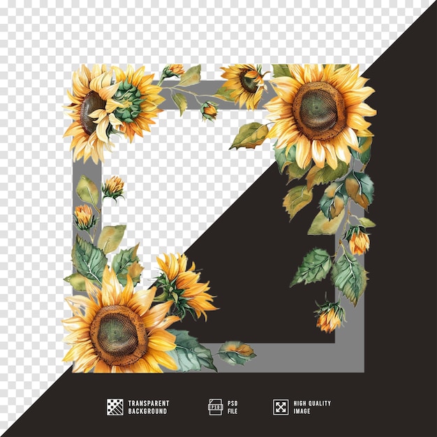 sunflower poster image without background