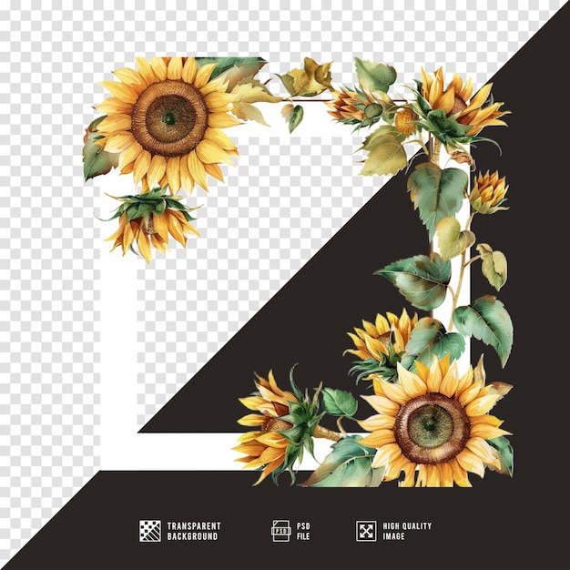 sunflower poster image without background