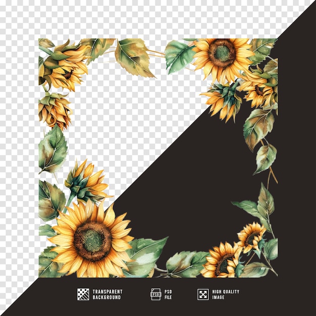 sunflower poster image without background