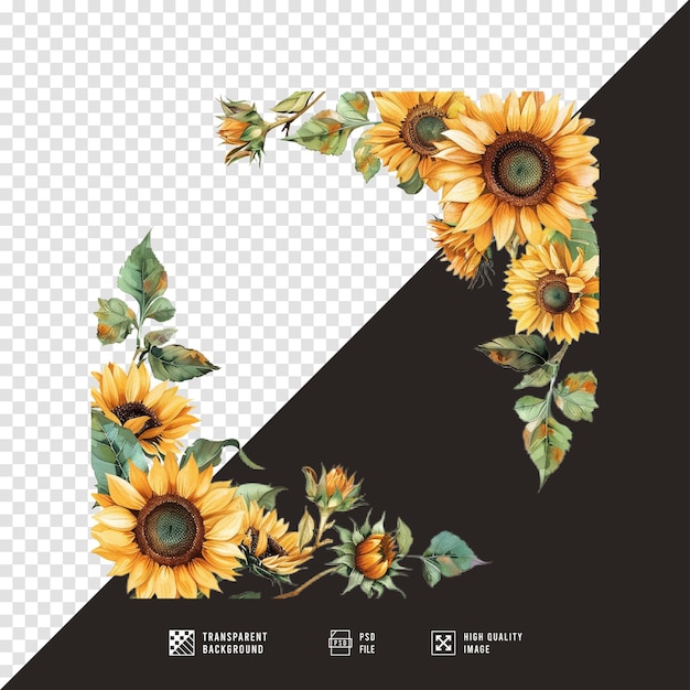 sunflower poster image without background