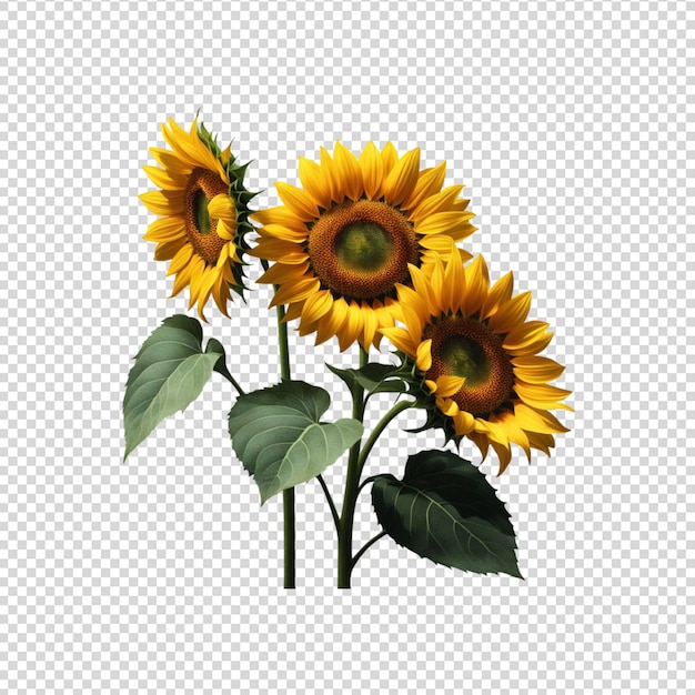 sunflowers on a transparent background