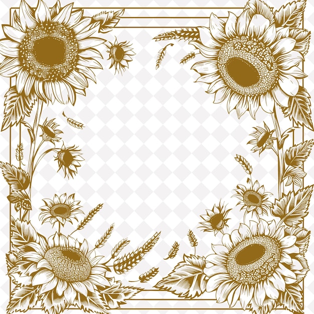 sunflowers on a white background