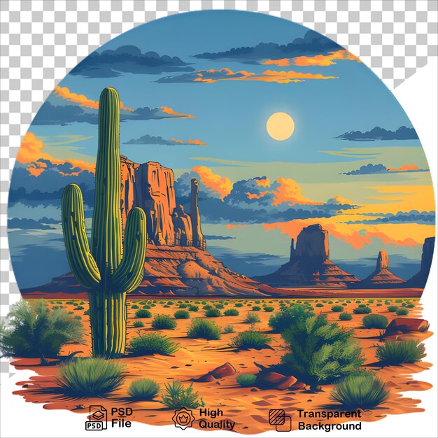 Sunset in the Arizona Desert with Cactuses TShirt Graphic