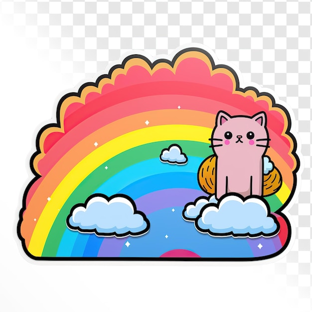 Sunshines and rainbows cat offset