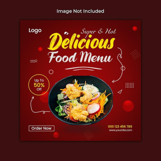 Super delicious food instagram post template