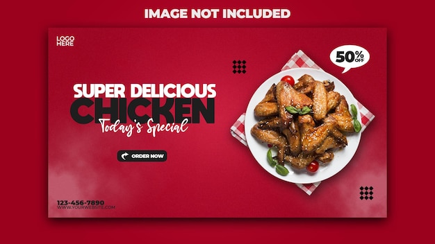 Super delicious food promotion social media post banner