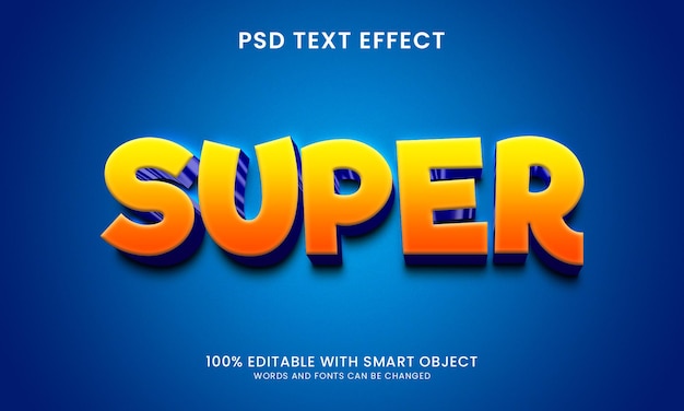 Super editable text effect