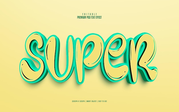 Super fully editable premium psd text effect