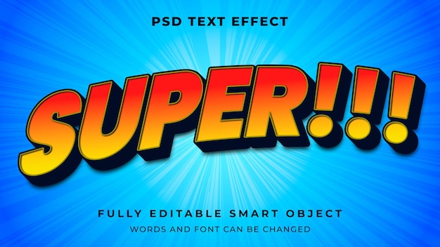 Super hero comic editable text effect