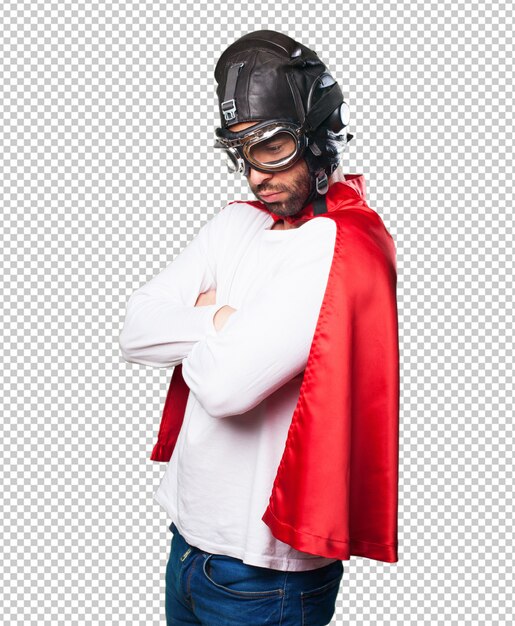 PSD super hero crossing arms