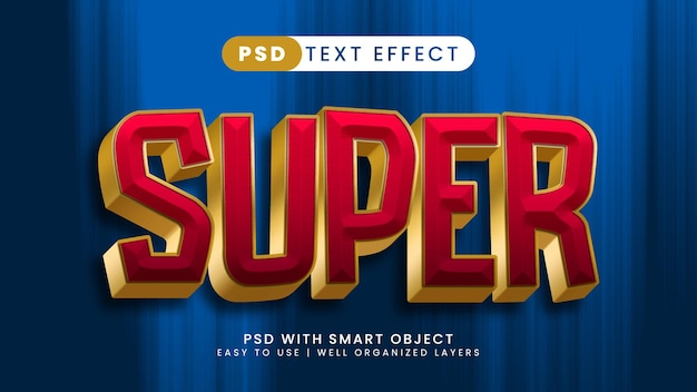 Super heroes cartoon text effect