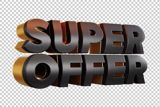 Super Offer 3D Text Rendering