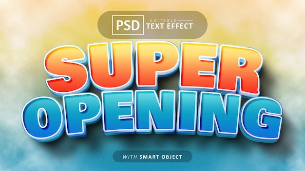 Super opening text effect editable