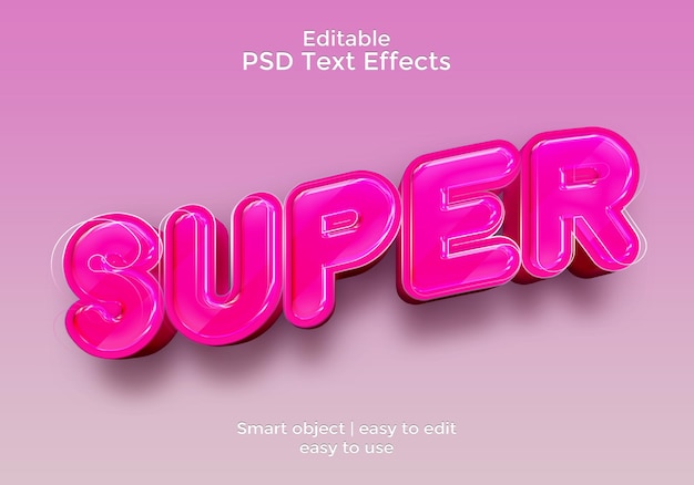 SUPER PSD 3D Text Effect Fully Editable High Quality