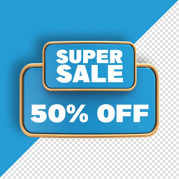 PSD super sale 50 off label 3d render