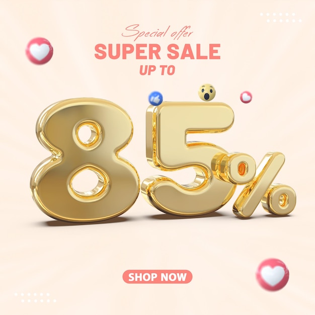 Super sale 85 percent Template post