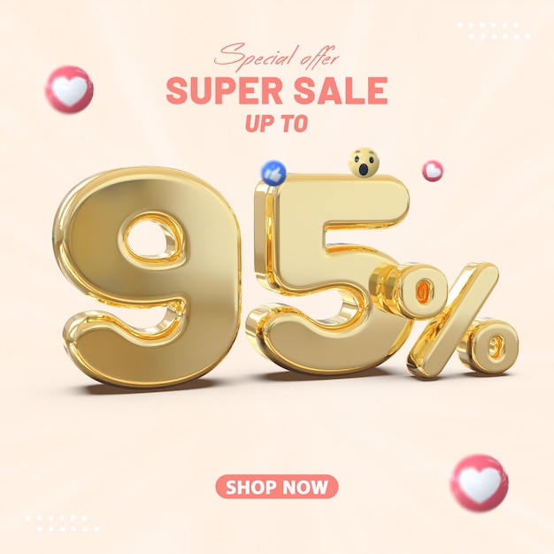 Super sale 95 percent Template post