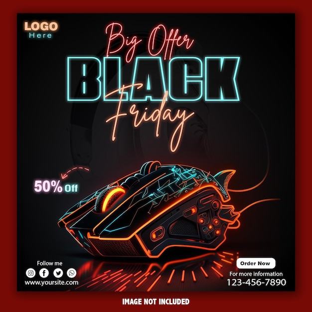 Super sale black friday social media banner template