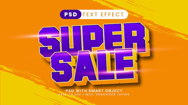 Super sale editable text effect