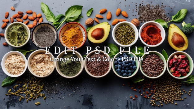 PSD superfoods and ingredients for a healthy diet