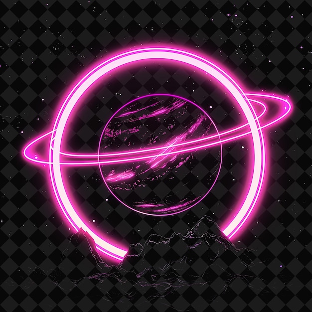 PSD supergiant neon supergiant inside a silhouette large glowing png y2k neon space designs