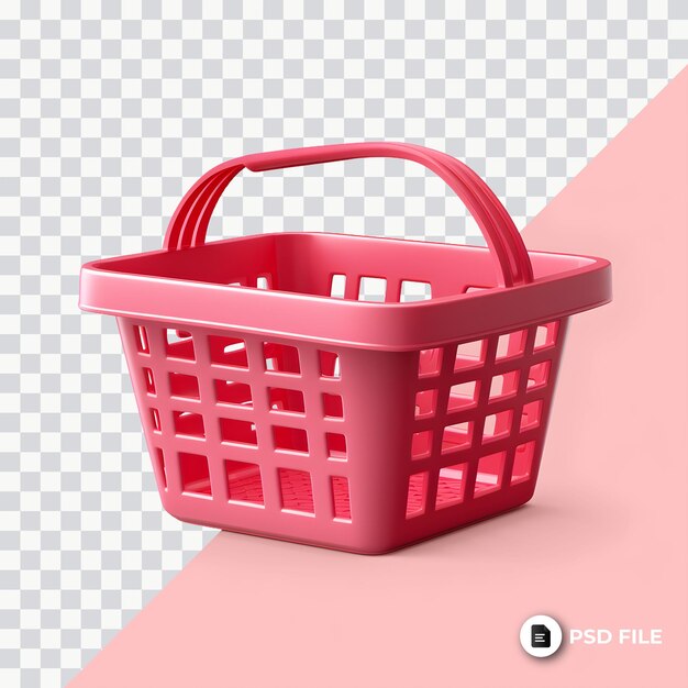 supermarket plastic basket soft smooth lighting only png premium psd