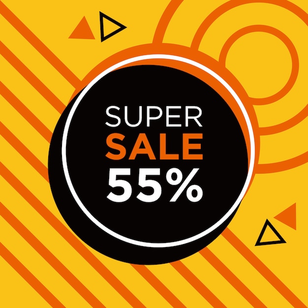 Supersale social media banner template