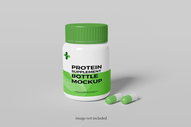 supplement bottle and box mockup