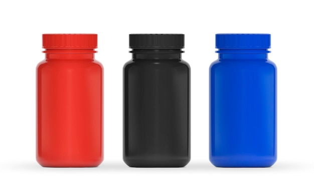 PSD supplement bottle for medicine transparent background